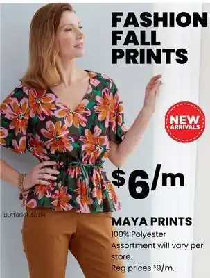 Fabricland Maya prints offer