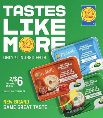 Loblaws Tre stelle natural cream cheese product offer