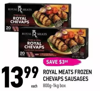 Coppa's Fresh Market Royal meats frozen chevaps sausages offer