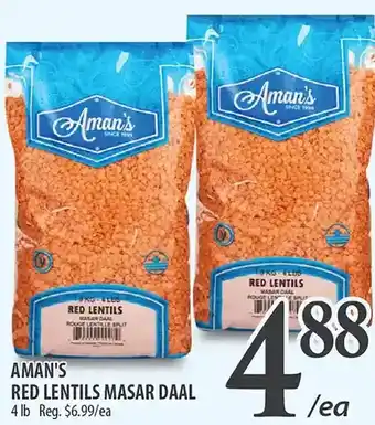 Al Premium Food Mart Aman's red lentils masar daal offer