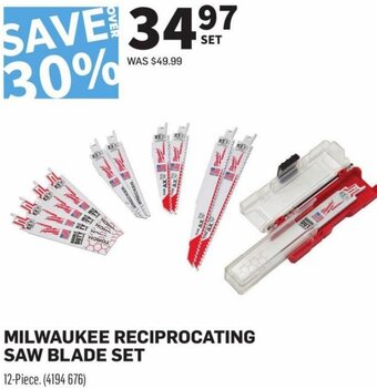 Co-op Milwaukee Reciprocating Saw Blade Set offer