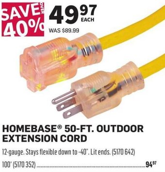 Co-op Homebase 50-Ft. Outdoor Extension Cord offer