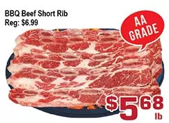 Top Food Supermarket Bbq beef short rib offer