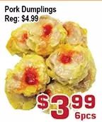 Top Food Supermarket Pork dumplings offer