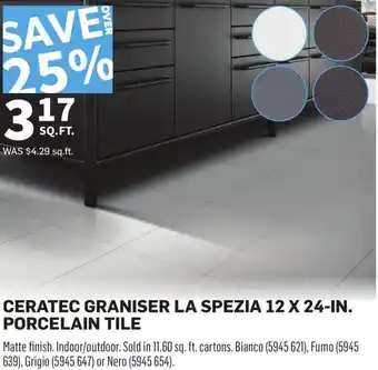 Co-op Ceratec Graniser LA Spezia 12 x 24-In. Porcelain Tile offer
