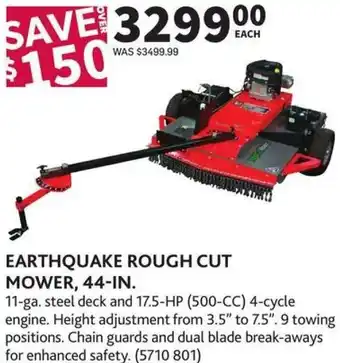 Co-op Earthquake Rough Cut Mower, 44-In offer