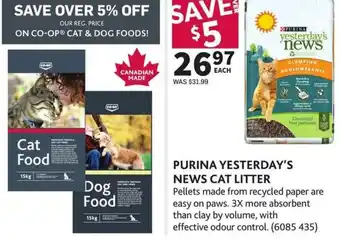 Co-op Purina YEsterday's New Cat Litter offer