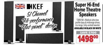 2001 Audio Video Kef super hi-end home theatre speakers offer
