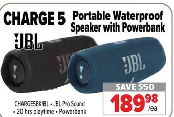 2001 Audio Video Jbl charge 5 portable waterproof speaker with powerbank offer