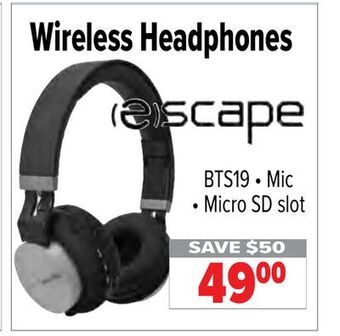 2001 Audio Video Escape wireless headphones offer