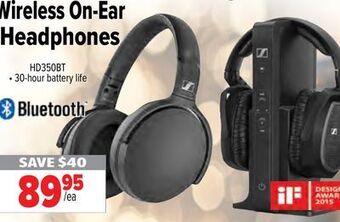 2001 Audio Video Wireless on-ear headphones offer