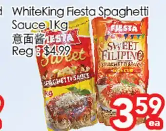 Superking Supermarket Whiteking fiesta spaghetti sauce offer