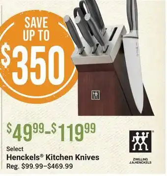 Bass Pro Select henckels® kitchen knives offer