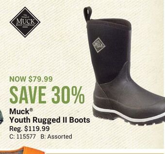 Bass Pro Muck® youth rugged ii boots offer
