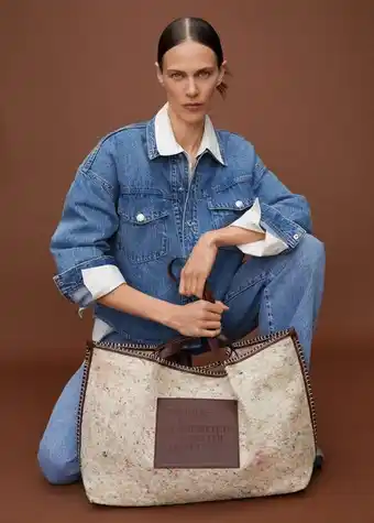 Mango Recycled fabric shopper bag offer