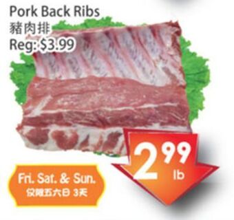 Fresh Palace Supermarket Pork back ribs offer