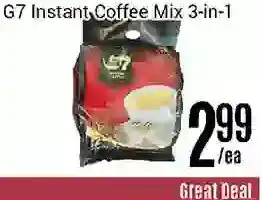 Nations Fresh Foods G7 instant coffee mix 3-in-1 offer