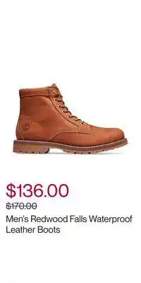 Hudson's Bay Men's redwood falls waterproof leather boots offer