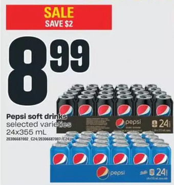 Valu-mart Pepsi soft drinks offer