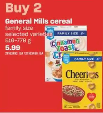 Valu-mart General mills cereal offer