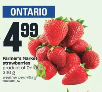 Valu-mart Farmer's market strawberries offer