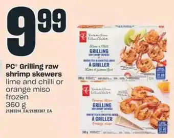 Valu-mart Pc grilling raw shrimp skewers offer