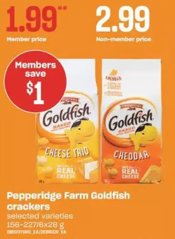 Pepperidge farm goldfish crackers