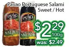 Ample Food Market Pavao portuguese salami sweet / hot offer