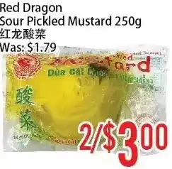 Bestco Food Mart Red dragon sour pickles mustard offer
