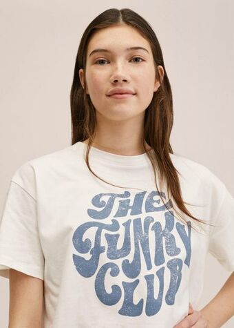 Mango Message crop t-shirt offer
