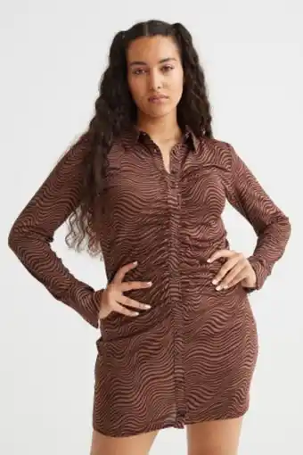 H&M H&m+ draped shirt dress offer