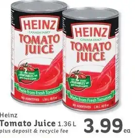 IGA Heinz Tomato Juice 1.36L offer