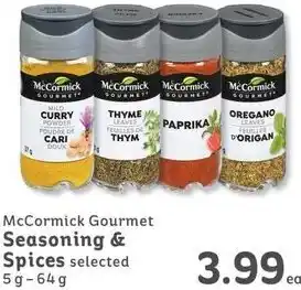 IGA McCormick Gourmet Seasoning & Spices 5g-64g offer