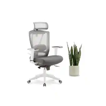 Best Buy Aerychair - fully adjustable ergonomic mesh office chair with 4d armrest & lumbar support (white) offer