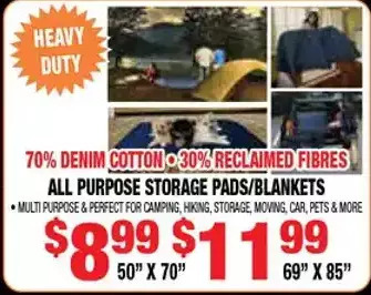 Len's Mill Stores All purpose storage pads/blankets offer