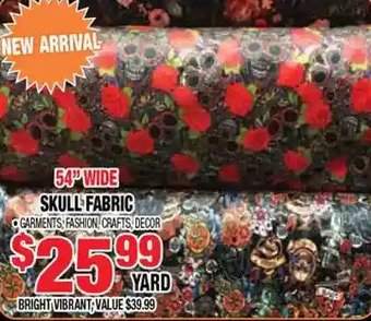 Len's Mill Stores Skull fabric offer