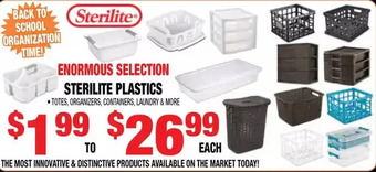 Len's Mill Stores Sterilite plastics offer