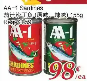 Tone Tai Supermarket Aa-1 sardines offer