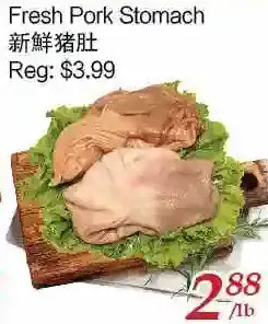Tone Tai Supermarket Fresh pork stomach offer