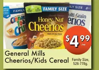 General Mills Cheerios/Kids Cereal