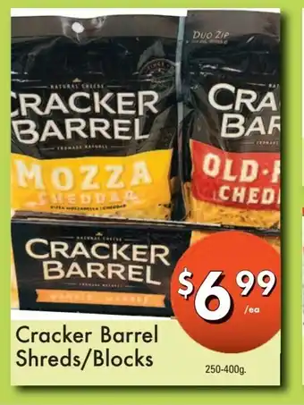 Westfort Foods Cracker Barrel Shreds/Blocks offer