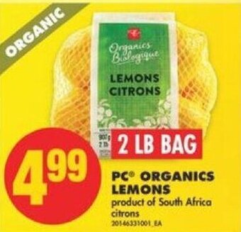 No Frills PC Organics Lemons offer