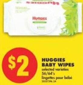 No Frills Huggies Baby Wipes offer