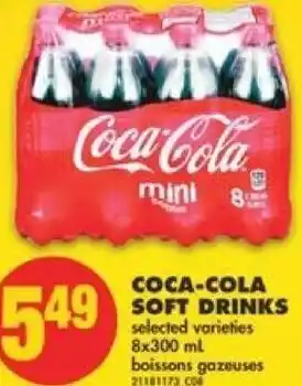 No Frills Coca-Cola Softdrinks 8x300 ml offer