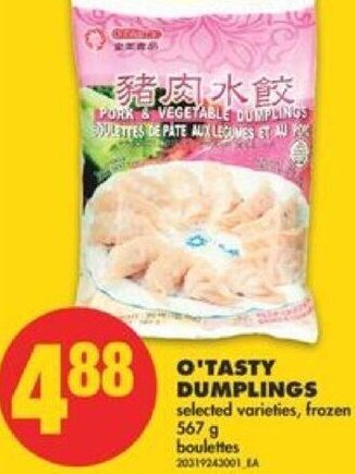 No Frills O'Tasty Dumplings 567 g offer