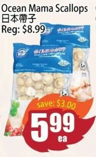 Field Fresh Supermarket Ocean Mama Scallops offer