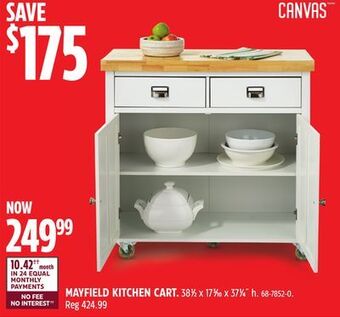 Canadian Tire Canvas mayfield kitchen cart offer