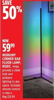 Canadian Tire West & arrow merkury corner bar floor lamp, rgbic offer