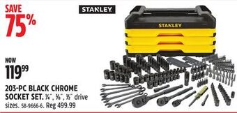 Canadian Tire Stanley 203-pc black chrome socket set offer