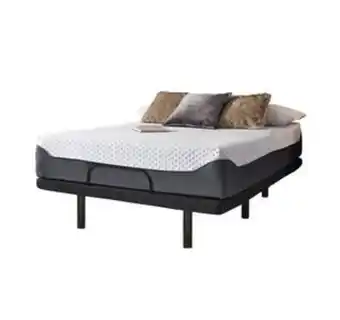 Aaron's 12" queen tight top plush memory foam mattress w/ adjustable base & mattress protector offer